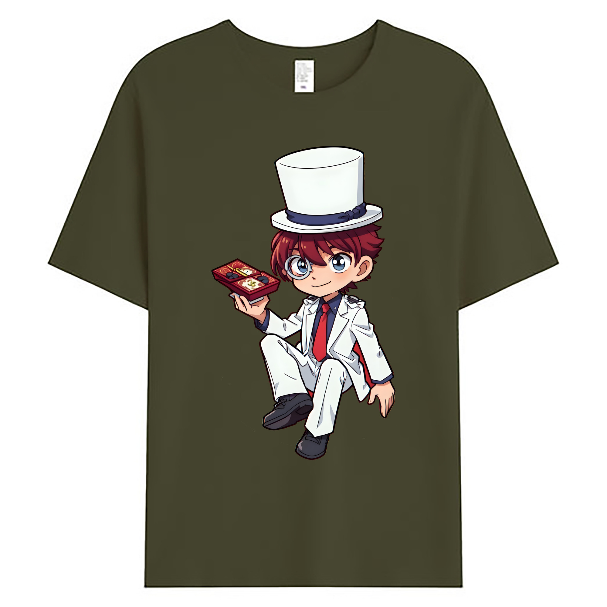 （画像用） 名探偵コナン くろば かいと Detective Conan Kuroba Kaito 綿100％ メンズ半袖Tシャツ｜肌触りやわらか＆通気性